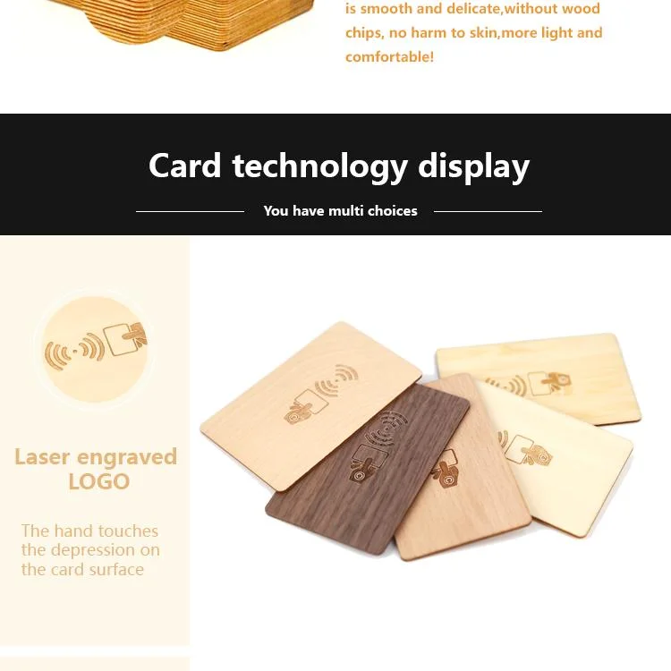 Direct Manufacturer 13.56MHz Passive Wooden RFID Card