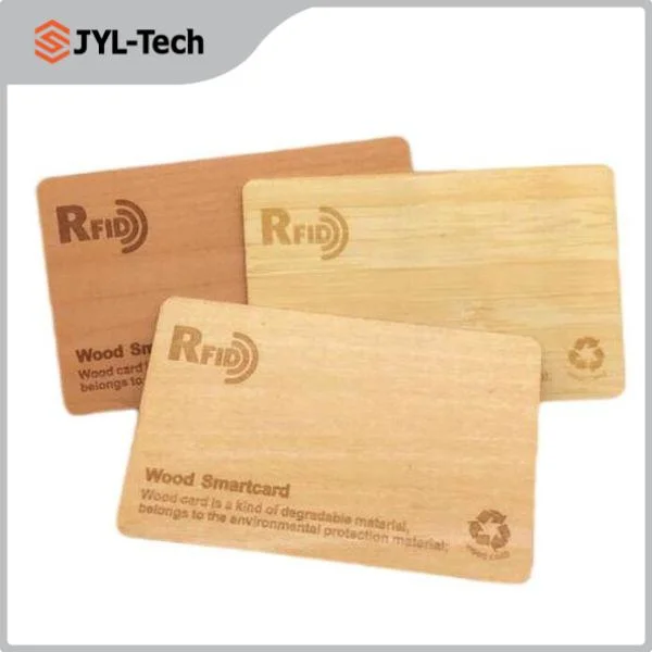 Free Sample 100% Recyclable NFC Wood Cards Smart RFID Wooden Card