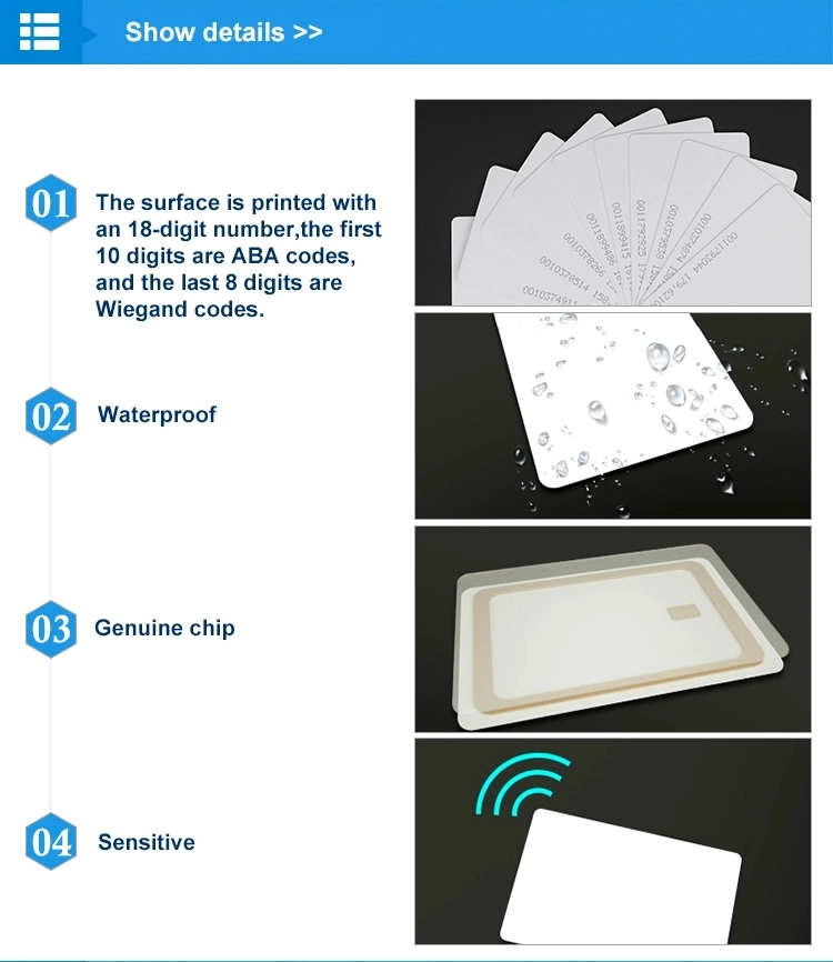 ID Thin Card 125kHz RFID PVC Blank Smart ID Card for Access Control