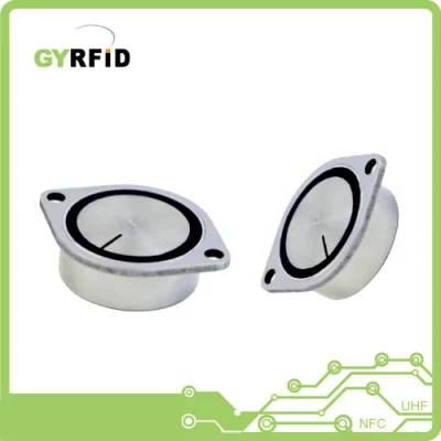 Etichetta metallica RFID EPC Gen2 in acciaio resistente Gyrfid per automazione Meh302