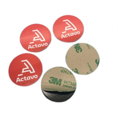 Etichetta disco RFID con gettone adesivo NFC passivo rotondo anti-metallo da 30 mm all'ingrosso in fabbrica