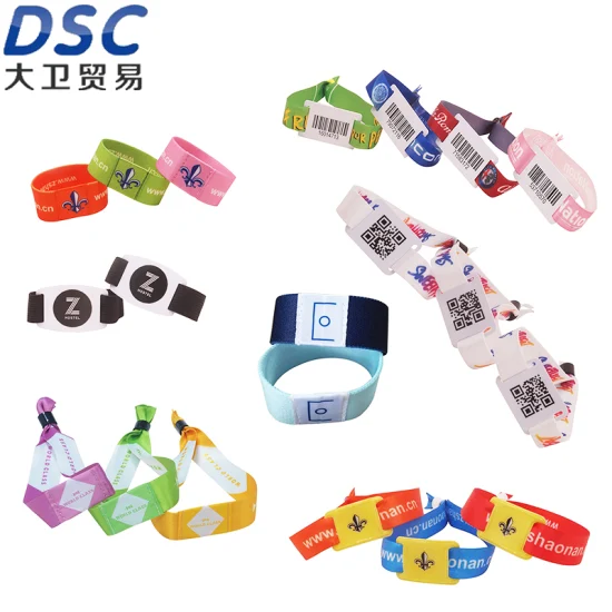 Bracciale NFC tessuto, braccialetti RFID, cinturino personalizzato in plastica rigida, cinturino RFID